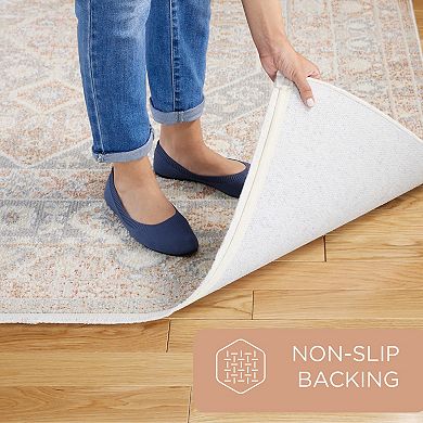 Town & Country Everyday Rein Center Medallion Everwash™ Washable Area Rug with Non-Slip Backing