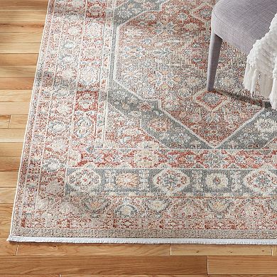 Town & Country Everyday Rein Center Medallion Everwash™ Washable Area Rug with Non-Slip Backing
