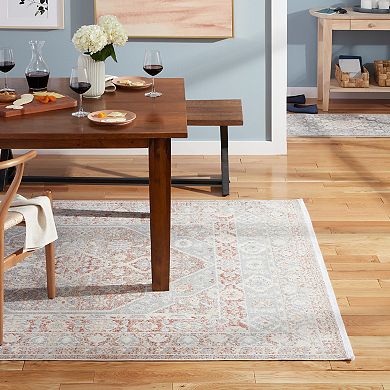Town and Country Everyday Rein Center Medallion Everwash™ Washable Area Rug with Non-Slip Backing