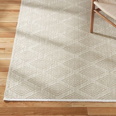 Town and Country Everyday Rein Solid Diamond Everwash™ Washable Area Rug with Non-Slip Backing