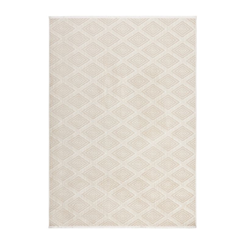 Town & Country Everyday Rein Solid Diamond Everwash™ Washable Area Rug with Non-Slip Backing, Beige