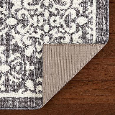 Town and Country Everyday Walker Damask Medallion Everwash™ Washable Multi-Use Decorative Rug