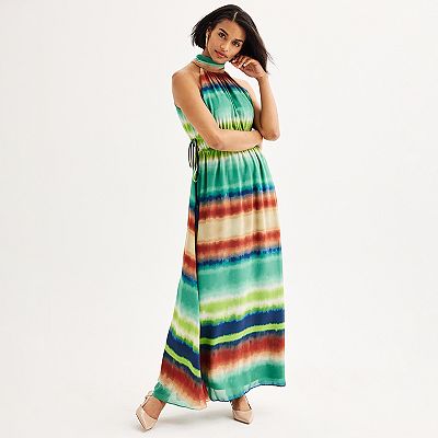 Fit and flare block color chiffon dress 4465 Fit and flare block color chiffon dress 4465