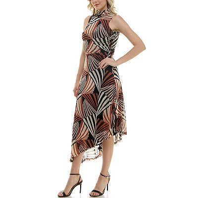taylor asymmetric dress Women's Taylor Victoria Mesh Asymmetrical Dress
