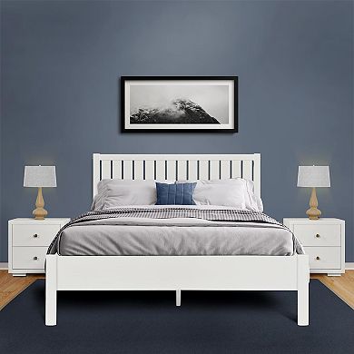 Camden Isle 3-Piece Graham Wooden Platform Bed & Nightstands Set