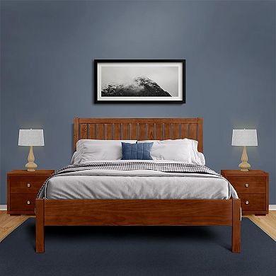 Camden Isle 3-Piece Graham Wooden Platform Bed & Nightstands Set