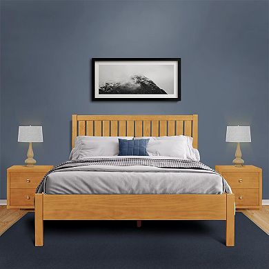 Camden Isle 3-Piece Graham Wooden Platform Bed & Nightstands Set