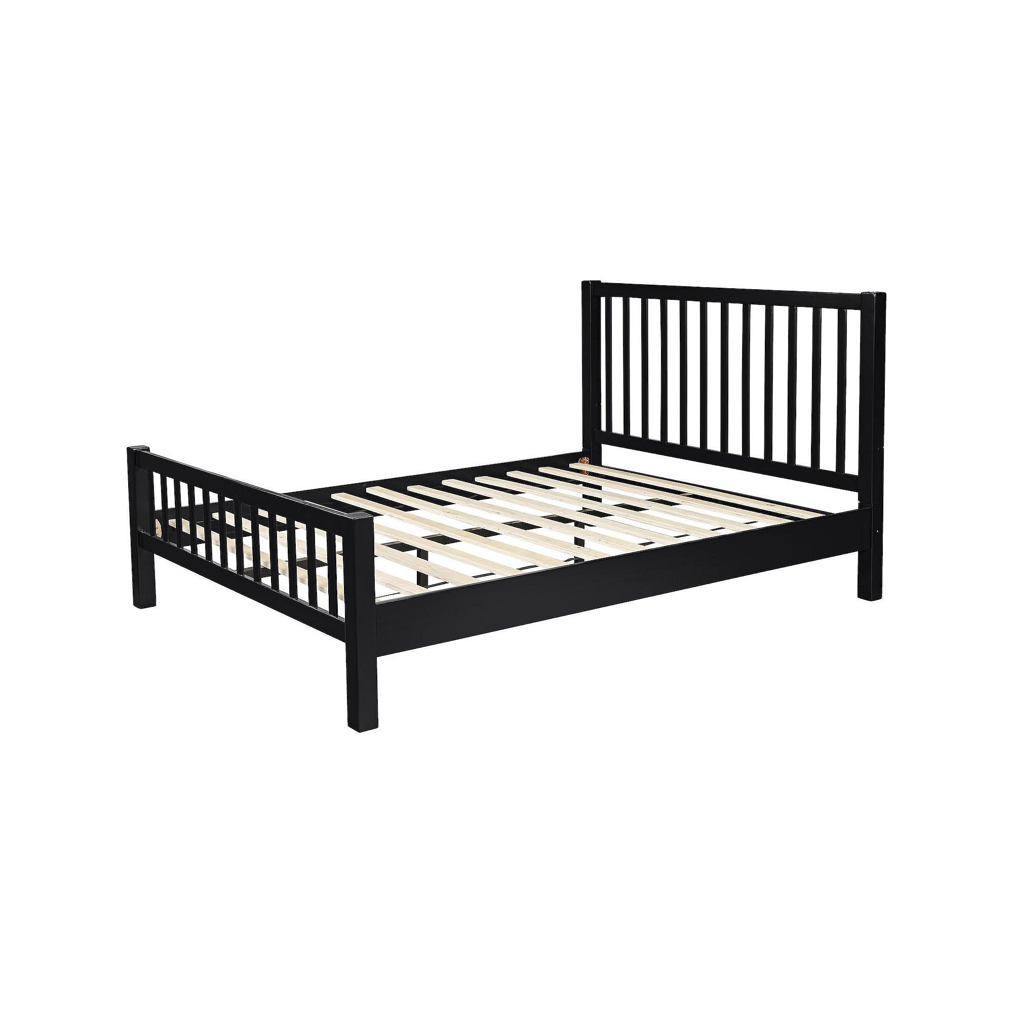 Camden Isle Hampton Wooden Platform Bed Frame, Black
