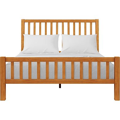 Camden Isle 3-Piece Hampton Wooden Platform Bed & Nightstands Set