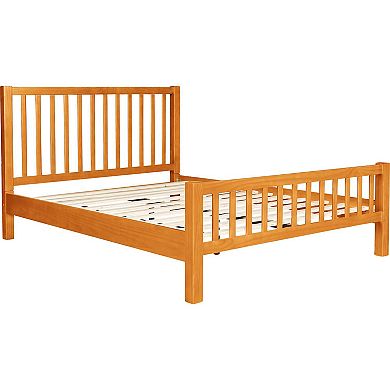 Camden Isle 3-Piece Hampton Wooden Platform Bed & Nightstands Set