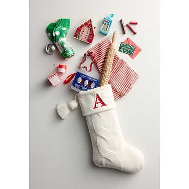 St. Nicholas Square® Faux-Fur Knit Monogram Christmas Stocking