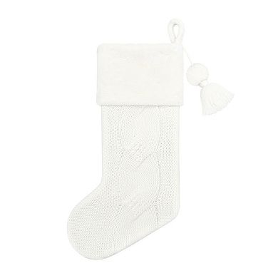 St. Nicholas Square® Faux-Fur Knit Monogram Christmas Stocking