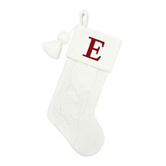 St. Nicholas Square® Faux-Fur Knit Monogram Christmas Stocking