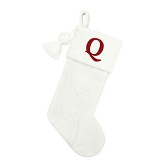 St. Nicholas Square® Faux-Fur Knit Monogram Christmas Stocking