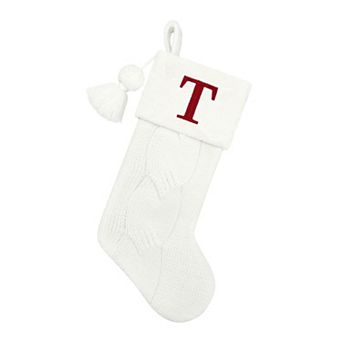 St. Nicholas Square® Faux-Fur Knit Monogram Christmas Stocking