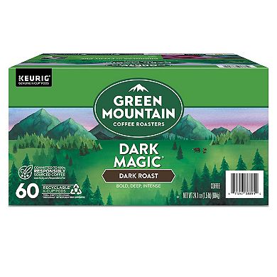 Green Mountain Coffee Dark Magic Keurig Single Serve K-Cup Pods, Dark Roast Coffee, 60 Count