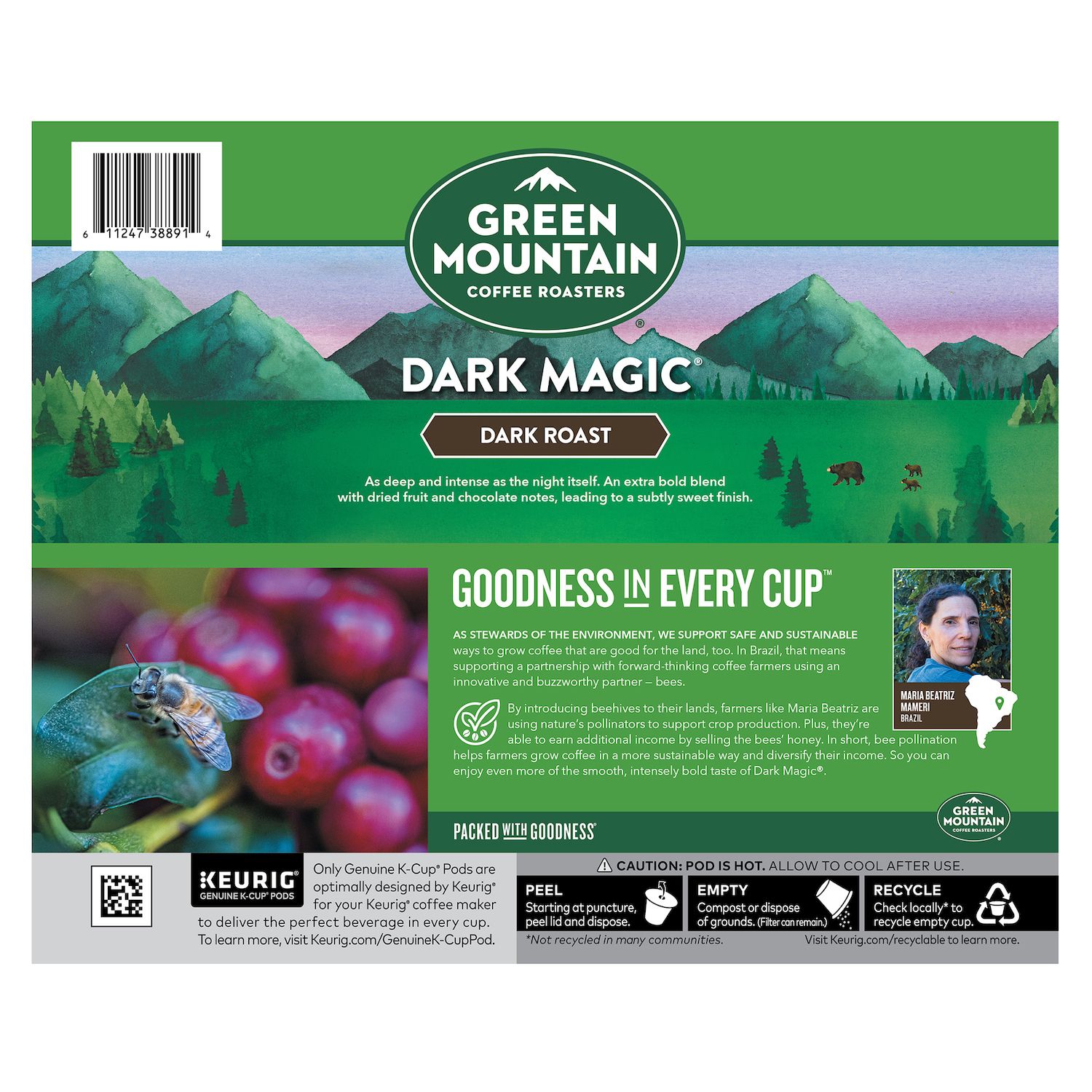 Green Mountain Dark Magic Keurig Single-Serve K-Cup Pods, Dark Roast Coffee, 96 Count