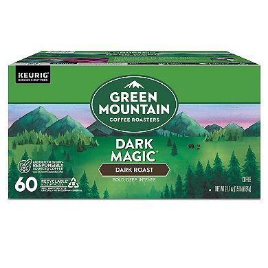 Green Mountain Coffee Dark Magic Keurig Single Serve K-Cup Pods, Dark Roast Coffee, 60 Count