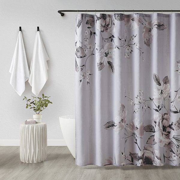 Madison Park Penelope Floral Printed Cotton Shower Curtain