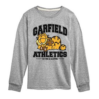 Boys 8-20 Garfield Athletics Sleeping Long Sleeve Graphic Tee