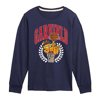 Boys 8-20 Garfield Basketball Long Sleeve Graphic Tee