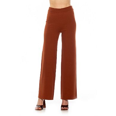 Women's ALEXIA ADMOR Miles Knitted High Waisted Wide Leg Pants