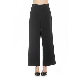 Women's ALEXIA ADMOR Elodie Belted Front Zip Wide Leg Pant