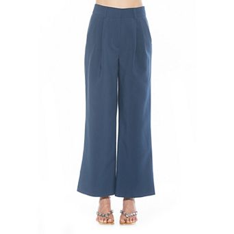 Women's ALEXIA ADMOR Elodie Belted Front Zip Wide Leg Pant