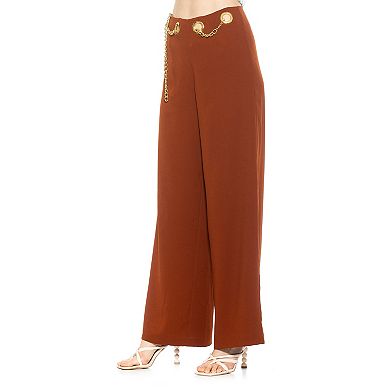 Women's ALEXIA ADMOR Cassie Wide Leg Mid Rise Pants