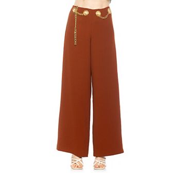 Women's ALEXIA ADMOR Cassie Wide Leg Mid Rise Pants