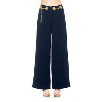 Women's ALEXIA ADMOR Cassie Wide Leg Mid Rise Pants