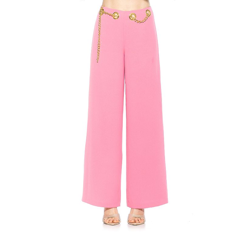 Women's ALEXIA ADMOR Cassie Wide Leg Mid Rise Pants,