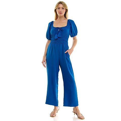 Женские комбинезоны Lily Juniors' Lily Rose Short Sleeve Juliet Waist Jumpsuit