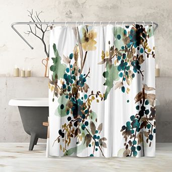 Americanflat Watercolor Blueberry Shower Curtain