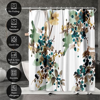 Americanflat Watercolor Blueberry Shower Curtain