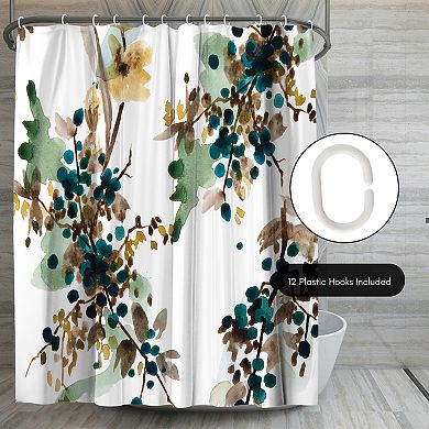 Americanflat Watercolor Blueberry Shower Curtain