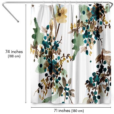 Americanflat Watercolor Blueberry Shower Curtain