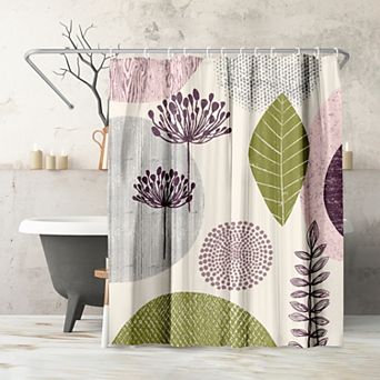 Americanflat Floral Pattern Shower Curtain
