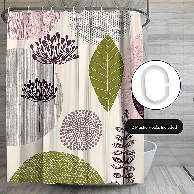 Americanflat Floral Pattern Shower Curtain