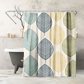 Americanflat Leaves Multicolor Shower Curtain