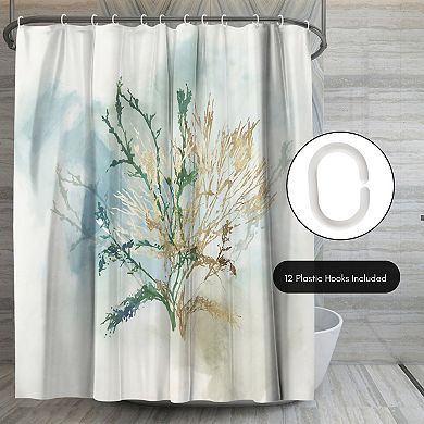 Americanflat Green Coral II Shower Curtain
