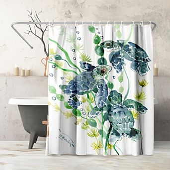 Americanflat Three Sea Turtles Shower Curtain