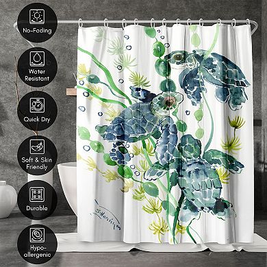 Americanflat Three Sea Turtles Shower Curtain