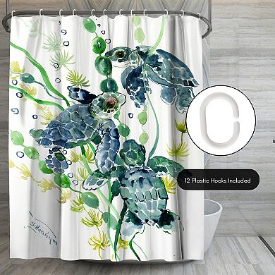 Americanflat Three Sea Turtles Shower Curtain