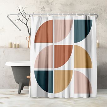 Americanflat Mid Century Circles Shower Curtain