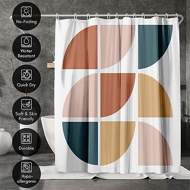Americanflat Mid Century Circles Shower Curtain