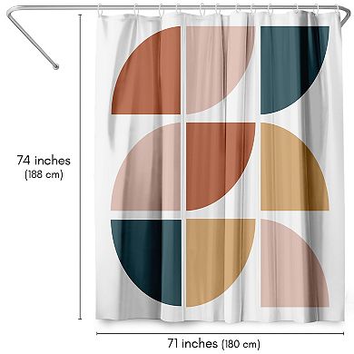 Americanflat Mid Century Circles Shower Curtain
