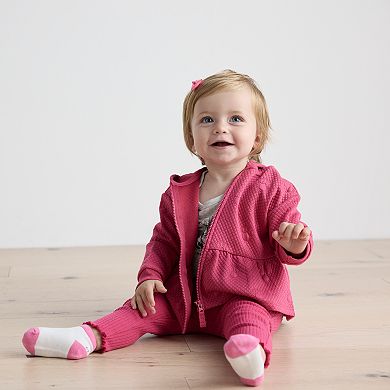 Disney's Minnie Mouse Baby Girl Bodysuit, Hoodie, & Pants 3-piece Set by Jumping Beans®