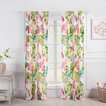 Greenland Home Fashions Tropics Set of 2 Window Curtain Panels