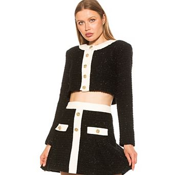 Women's ALEXIA ADMOR Clara Cropped Tweed Jacket